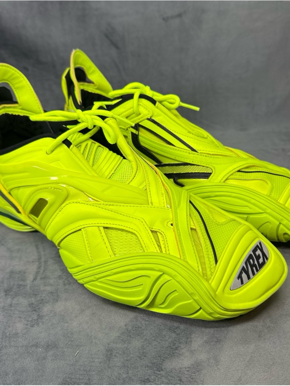 Balenciaga Neon Yellow Tyrex-Style Men's Sneakers